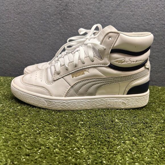 Size 7.5-Puma Ralph Sampson Mid OG White/Gray/Violet (Mens) - Picture 1 of 9